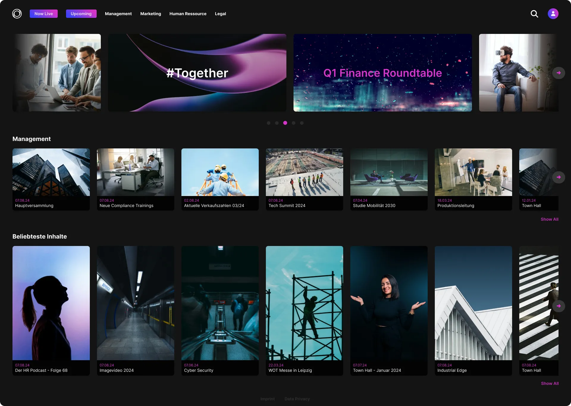 3Q Video Hosting and Streaming Platform Mediathek