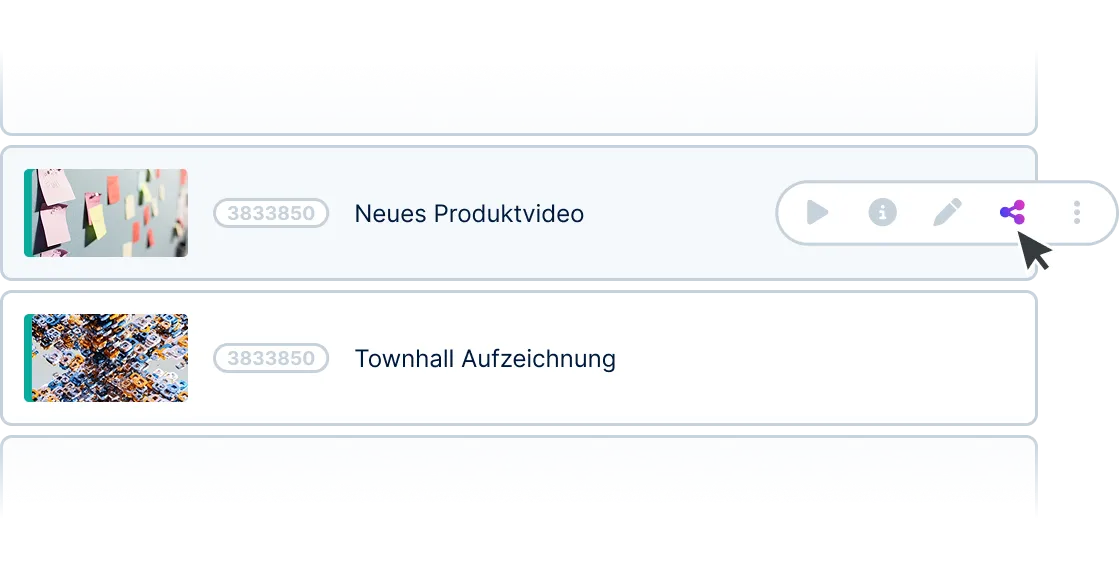 3Q DE Video Hosting und Streaming Plattform Teilen